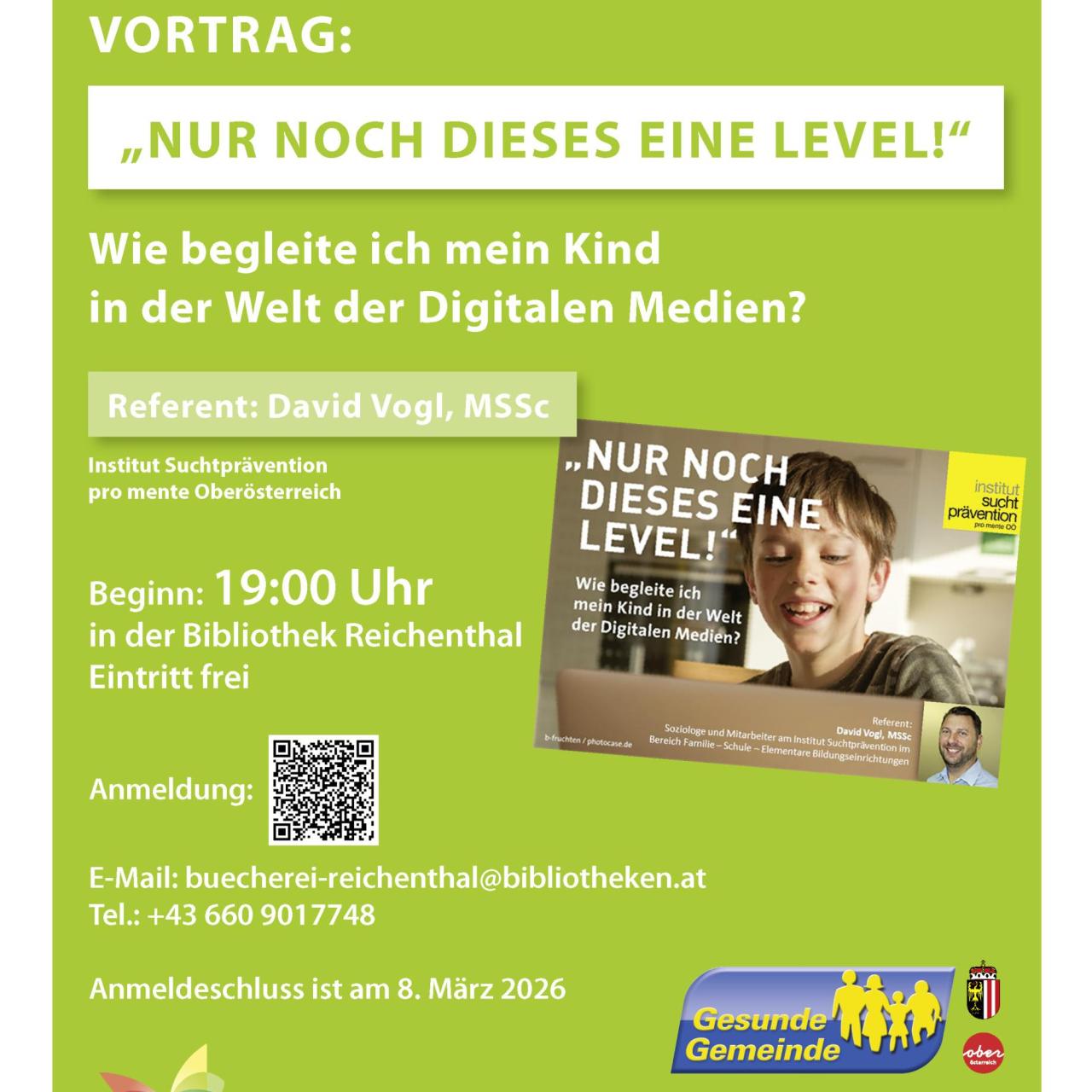 Plakat Vortrag Sucht